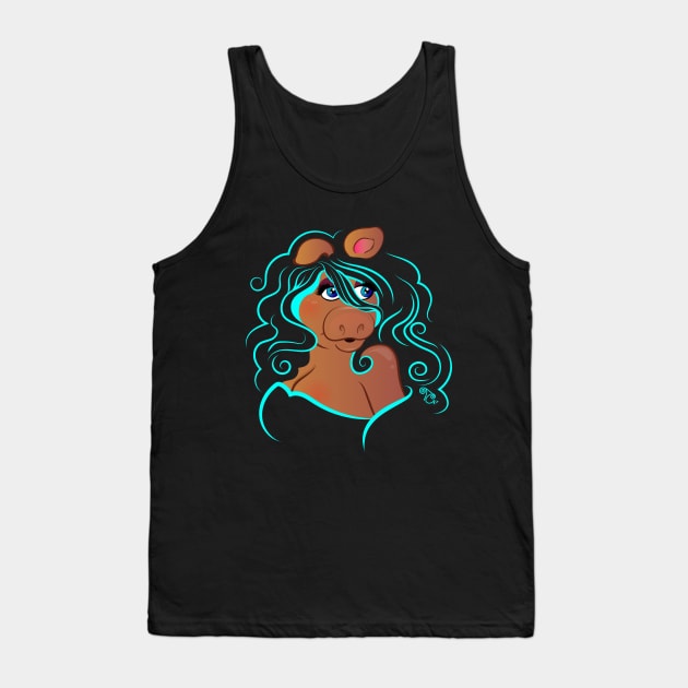 Electric Diva - Teal Tank Top by Toni Tees